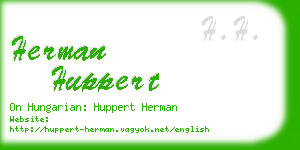 herman huppert business card